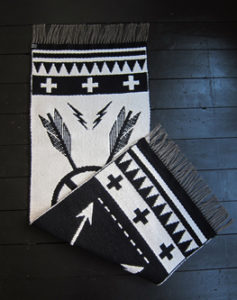 Muroc Falls' fully reversible runner, bone side showing black side.