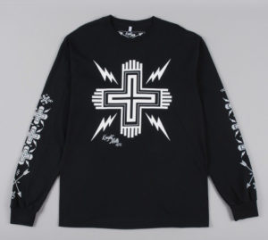 Cross' tee black with white.
