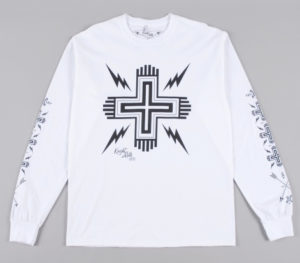 Cross' tee white with black.