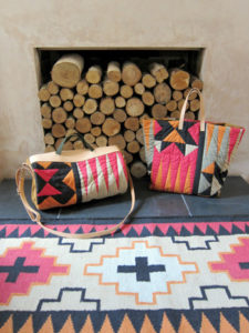 Elements' patchwork and bridle leather accessories, Peaks' runner also in picture.