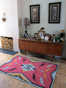 Hand woven Storm' rug. 