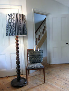 Hand printed canvas and cotton fabric for many uses.