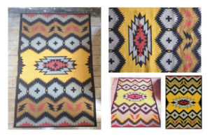 Hand woven cotton Pilot' rugs.