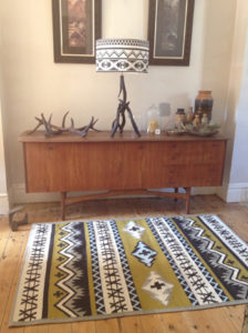 Captain' rug in green tea.