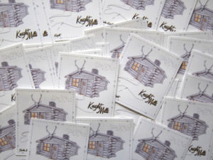 Cabin labels for rugs, runners and mats.