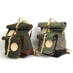 Six Rivers' back pack in olive and tan