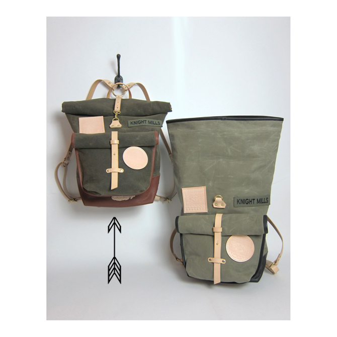 Six Rivers’ back pack in olive and tan – Knight Mills