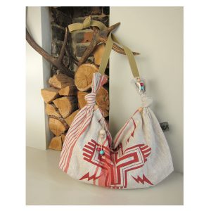 Linen Cross n Bolts' Slouch hobo Red