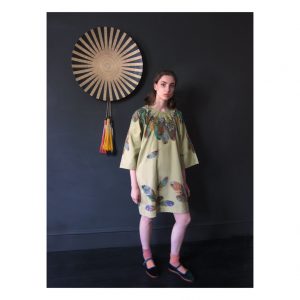 Falling Feathers' oversized cotton dress