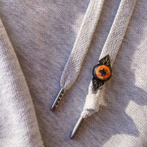 Sterling Silver + Spiny Oyster Bandana / Sweatshirt String Bead