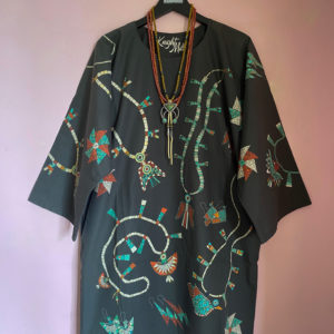 Battery Bird’ oversized cotton dress