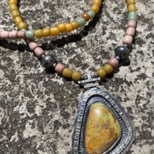 Royston Turquoise + Sterling Silver Beaded Necklace