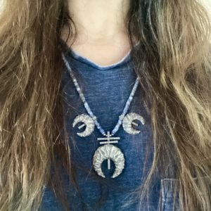 Sterling Silver Primitive Naja Trio Necklace With Choice Of Beads