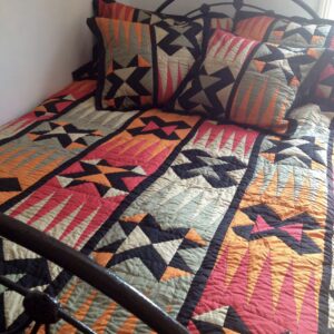 Patchwork Quilt ~ Hand dyed and hand made 100% cotton.